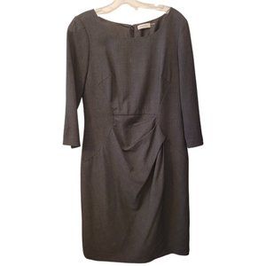 Calvin Klein 3/4 sleeve dress, dark grey, size 8